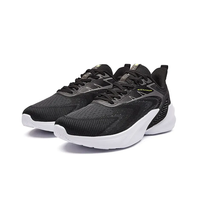 361° Slip Resistant Breathable Low Top Running Shoes Men's Black Gray-2
