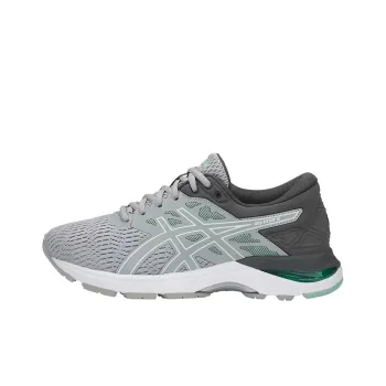 Asics Gel-Flux 5 Wear-Resistant Low-Top Running Shoes Women's Gray White D-Width