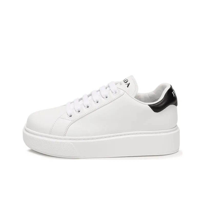 PRADA Stylish Skateboarding Shoes Women's White Black-0