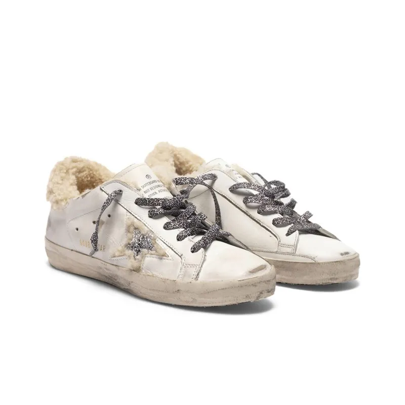 Golden Goose Super Star Stylish Skateboarding Shoes Women's Beige-2