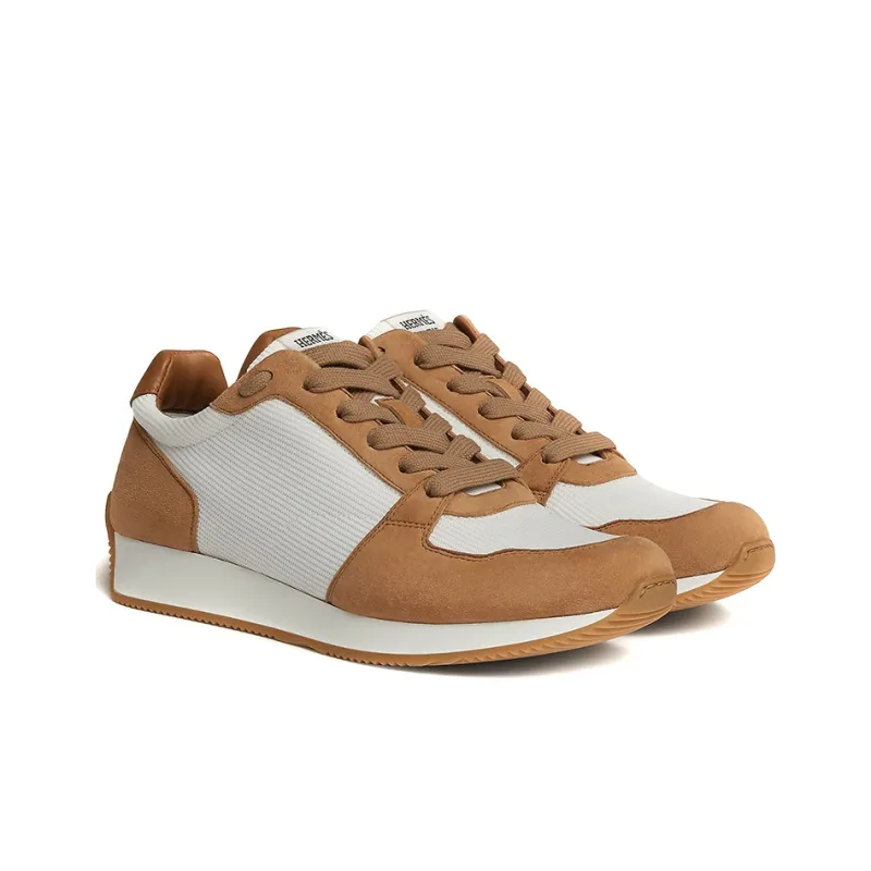 HERMES Escape Cushioning, Slip Resistant, And Abrasion Resistant Low Top Casual Shoes Women's White Beige-3
