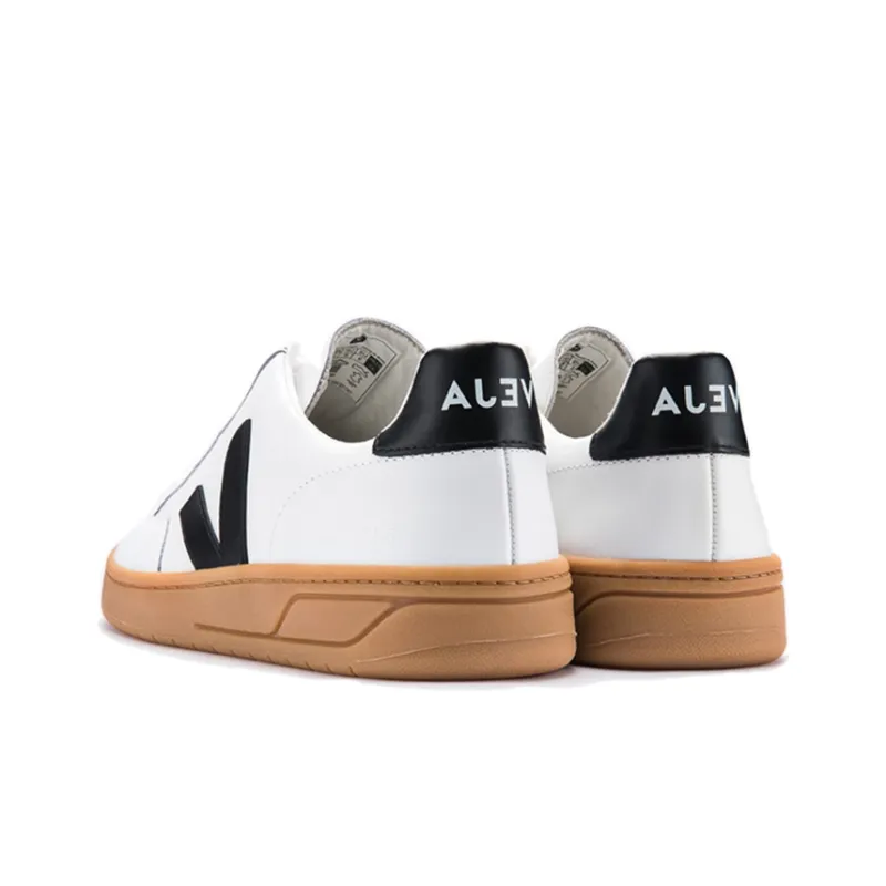 VEJA V 12 Leather 'White Black Natural'-3
