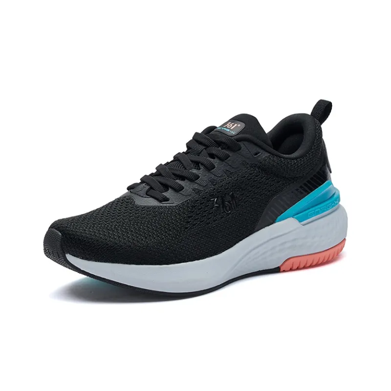 361° Fei Ren Breathable And Resilient Low Top Running Shoes Women's Black Green-1