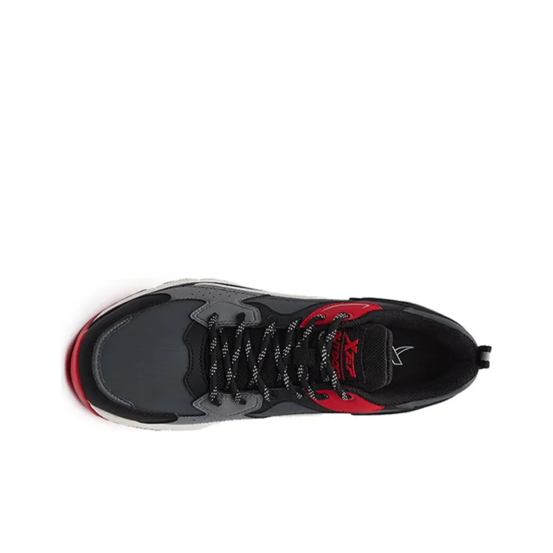 XTEP Low Top Running Shoes Men's Black Red-3