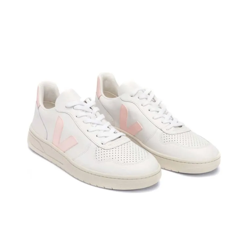 VEJA V 10 Lace up 'White Beige Pink' Women's-2