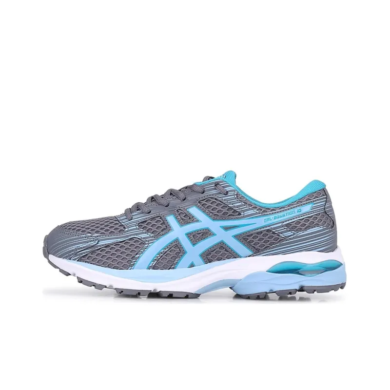 Asics Gel-Equation Breathable Low-Top Running Shoes Women's Gray Blue-0