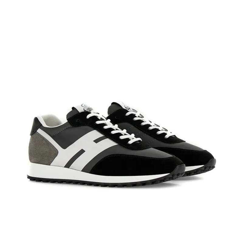 HOGAN H383 Casual Shoes Men Low-Top Gray/Black-2