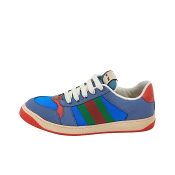 GUCCI Screener Dusty Shoes Stylish Skateboarding Shoes Men's Blue Red