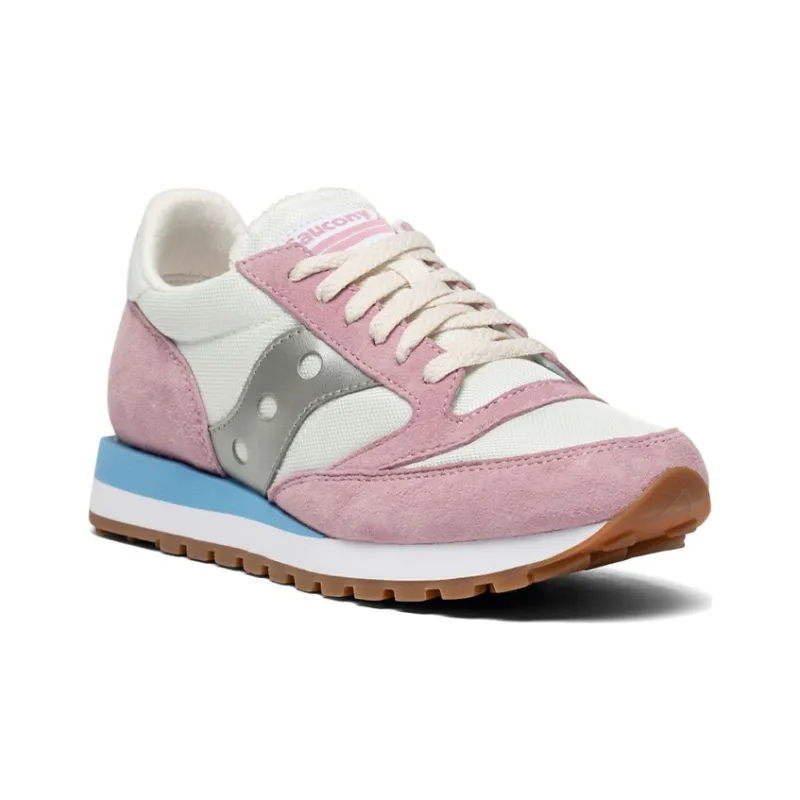 Saucony Jazz 81 Cushioning, Slip Resistant, And Abrasion Resistant Low Top Casual Shoes Women's Pink Blue-2