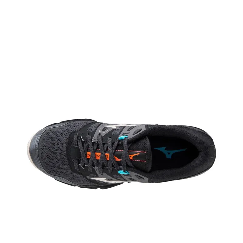 Mizuno Anti Slip And Wear Resistant Breathable Low Top Running Shoes Women's Gray Black Blue-2