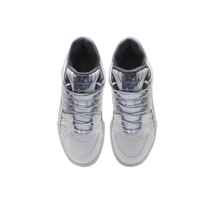 LiNing Millennium Era Durable Breathable Low Top Sports Casual Shoes Men's White-4