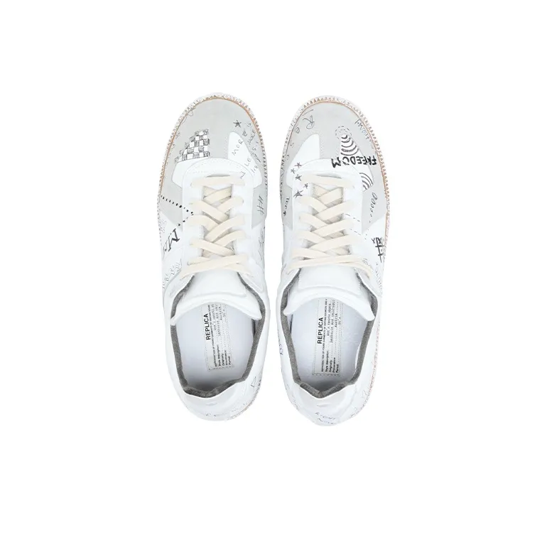 Maison Margiela Replica Low-Top Stylish Skateboarding Shoes Men's White-3