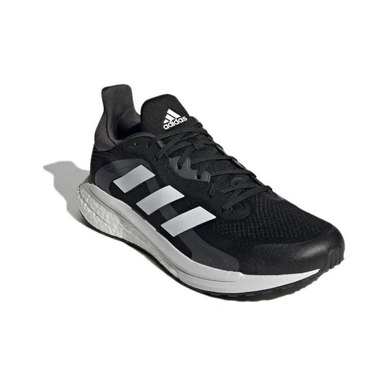 Adidas Solar Glide 4 St Breathable Lightweight Slip-Resistant Low-Top Running Shoes Men's Black White Gray-2