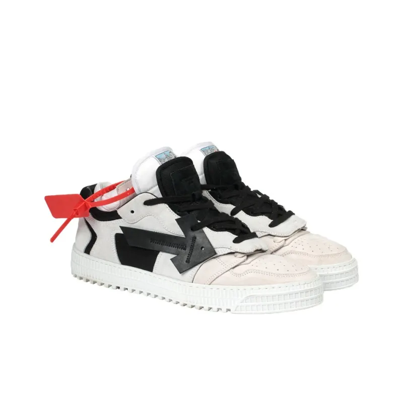 OFF WHITE C/O Virgil Abloh Men'S Black And White Off Court Low Sneakers-4