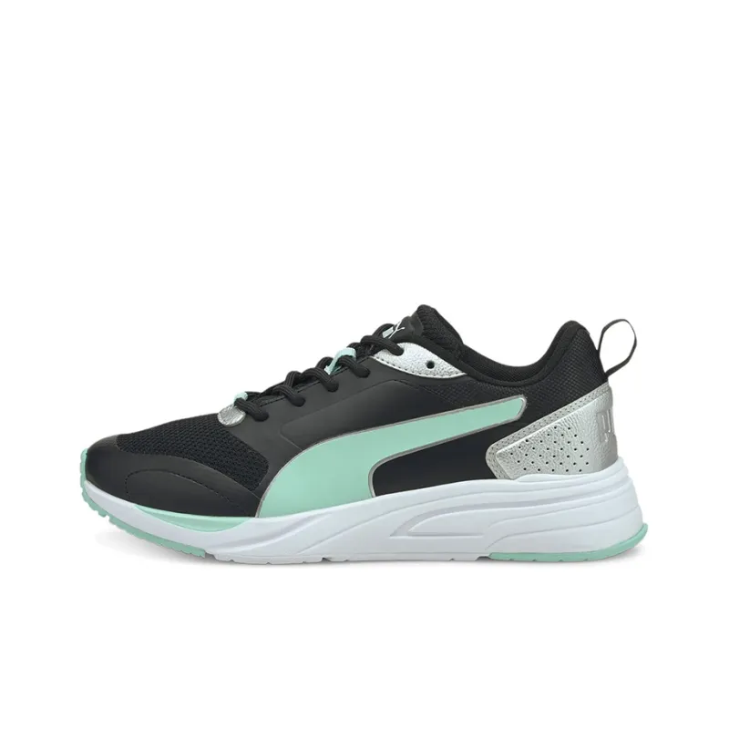 PUMA Avionic Metallic Pop Cushioning Anti-Slip And Wear-Resistant Low-Top Running Shoes Women's Black Blue Silver-0
