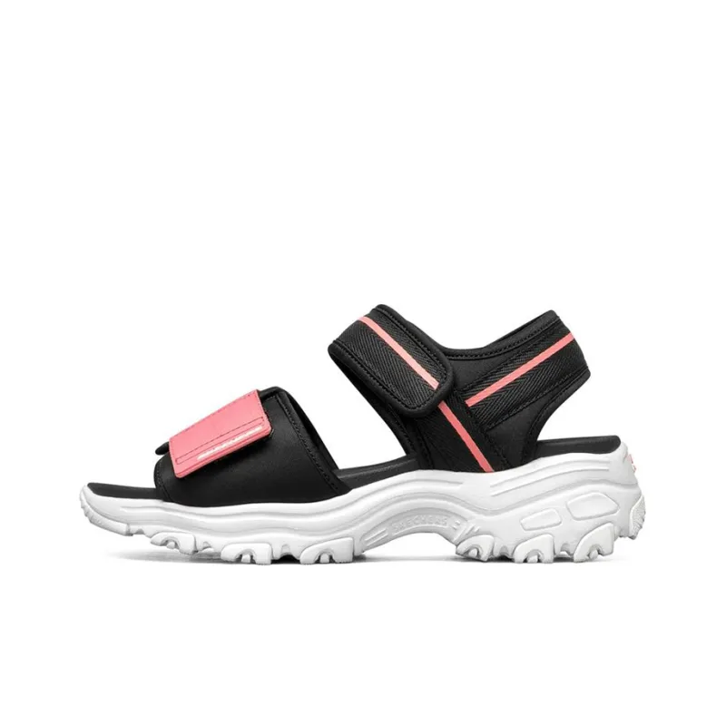 Skechers D'Lites 1.0 Sandals Black/Pink Women's-0