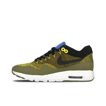 Nike Air Max 1 Cushioned Slip Resistant Abrasion Resistant Low Top Running Shoes Women's Olive Green