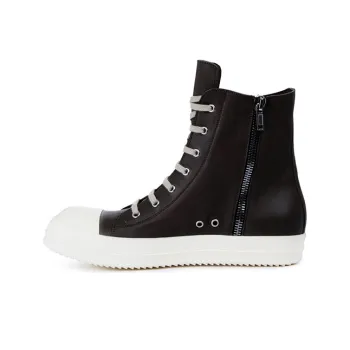 RICK OWENS/RO Phlegethon High-Top Stylish Skateboarding Shoes Men's Black White
