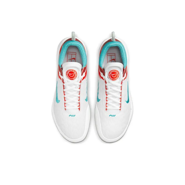 Nike Court Zoom Nxt 'White Habanero Red Washed Teal'-3