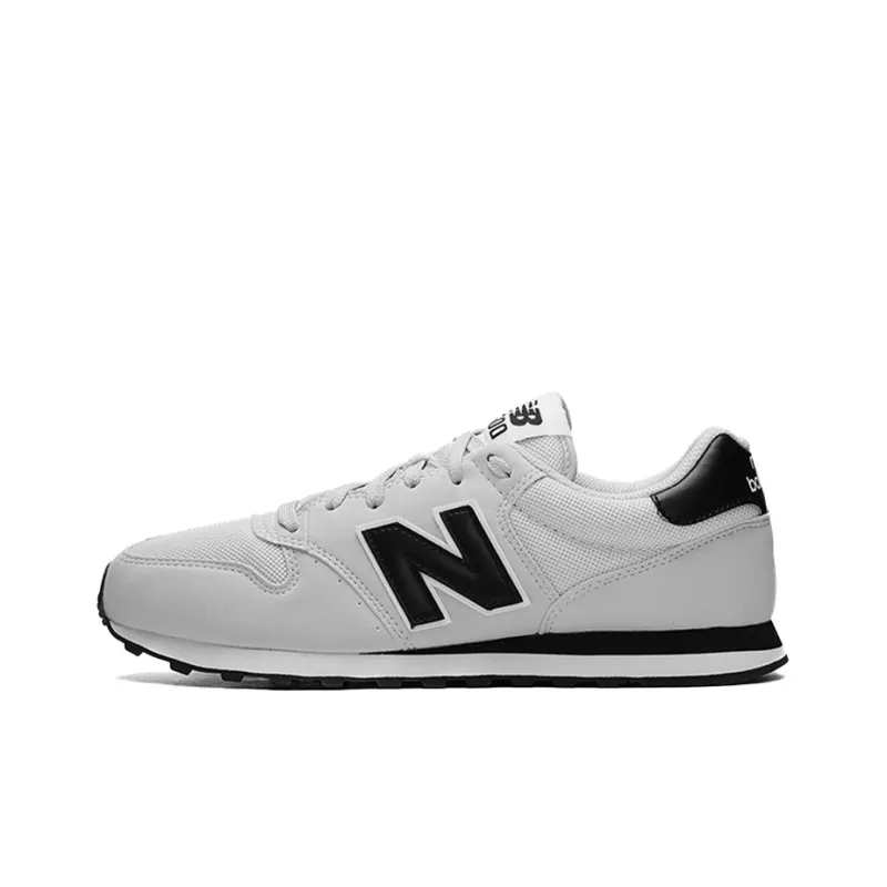New Balance NB 500 Wear-Resistant Slip-Resistant Cushioning Low-Top Running Shoes Men's Gray White-0