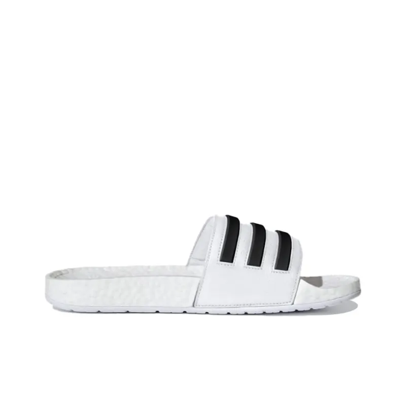 Adidas Adilette Boost Slides White Black Stripes-1