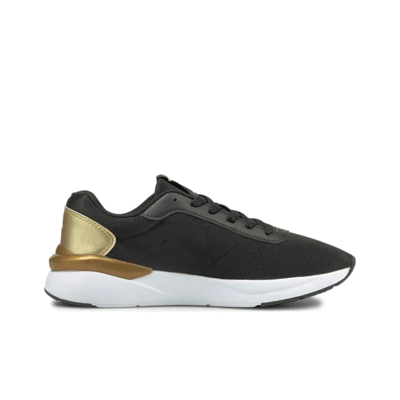 PUMA ROSE METALLIC POP Running Shoes Women's Low-Top Black/Gold-1