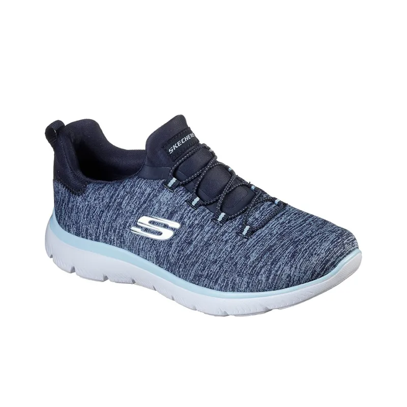 Skechers Summits Quick Getaway Anti-Slip And Wear-Resistant Breathable Low-Top Running Shoes Women's Marine Blue-2