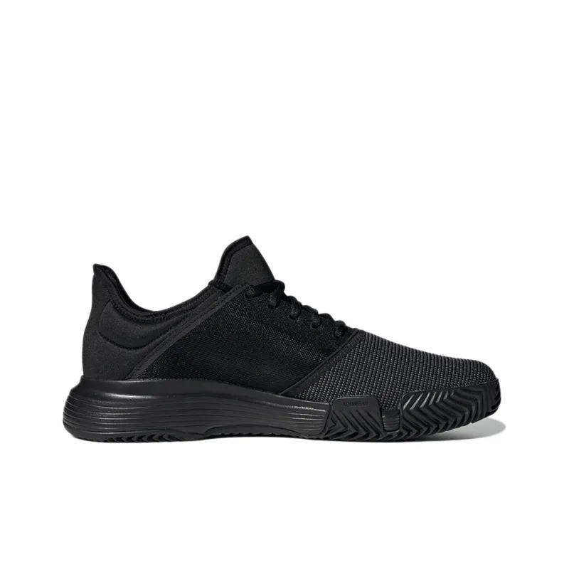 Adidas GameCourt Anti-Slip Wear-Resistant Low-Top Tennis Shoes Men's Graphite Black-1