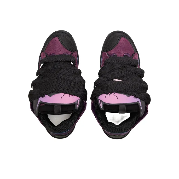 Lanvin Curb Stylish Skateboarding Shoes Women's Purple Black-4