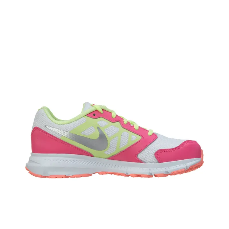 Nike Downshifter 6 Cushioning Anti-Slip Wear-Resistant Breathability Low-Top Running Shoes GS Pink White Yellow-1