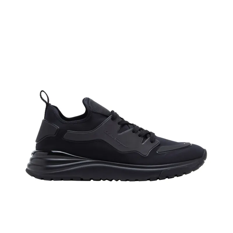 FERRAGAMO Shock Absorbers Slip Resistant, Abrasion Resistant, Lightweight Low Top Sports Casual Shoes Men's Black-1