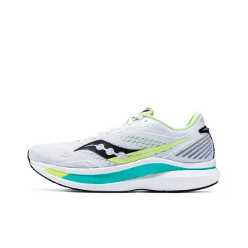 Saucony Cushioning Anti-Slip Wear-Resistant Breathability Low-Top Casual Running Shoes Men's White Green Standard M