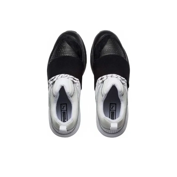 PUMA Blaze Of Glory Strap Colo Low-Top Running Shoes Unisex Black White-2