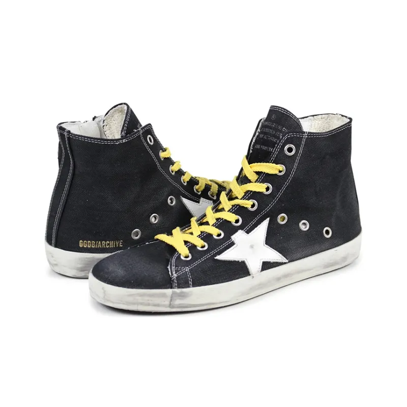 Golden Goose Francy Canvas Shoes Men High-Top Black-2