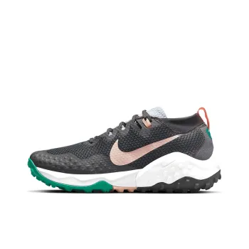 Nike Wildhorse 7 Cushioning Anti-Slip And Wear-Resistant Low-Top Running Shoes Women's Black Pink Green