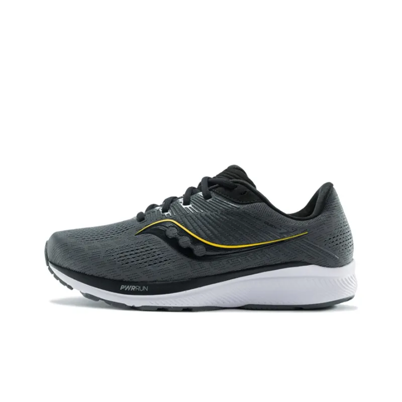 Saucony Guide 14 Cushioned Slip Resistant Support Low Top Running Shoes Men's Charcoal Gray-0