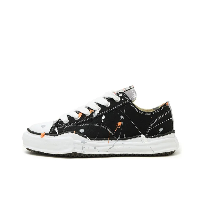 MIHARA YASUHIRO Low-Top Stylish Skateboarding Shoes Men's Black White Old-fashioned-0