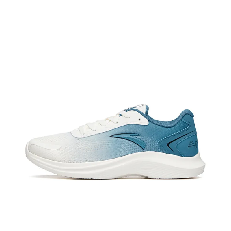 Anta Running Collection Slip-Resistant Breathable Low-Top Running Shoes Men's White Blue-0