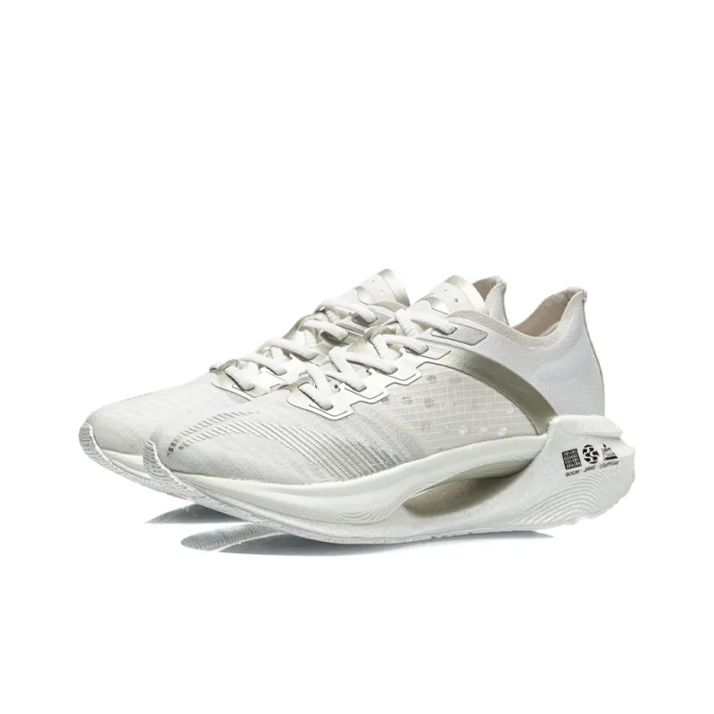 LiNing Jueying Essential Abrasion Resistant Breathable Low Top Running Shoes Mist White-2