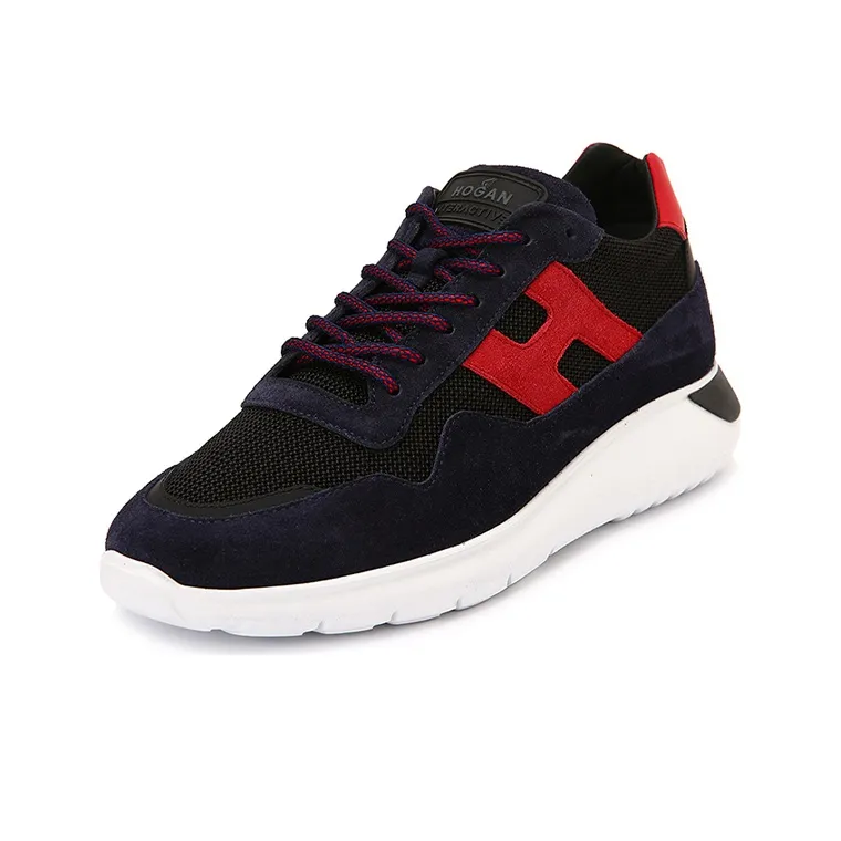HOGAN Interactive³ Casual Shoes Men Low-Top Black/Red-2