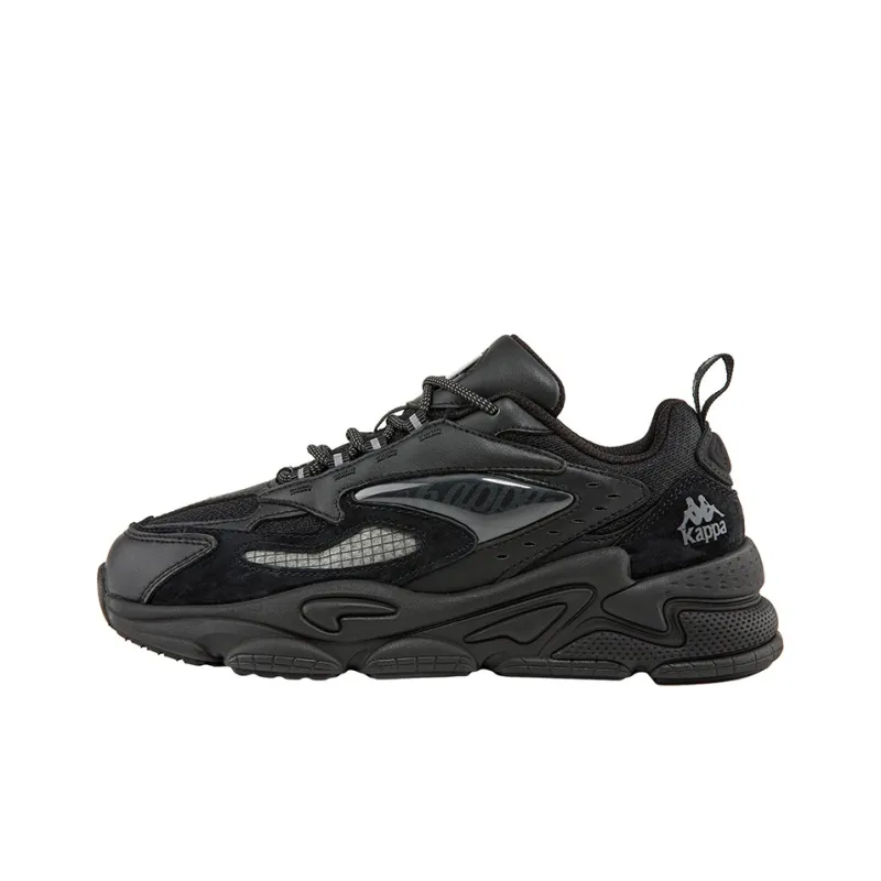Kappa Wear Resistant Coverage Low Top Casual Shoes Unisex Black-0
