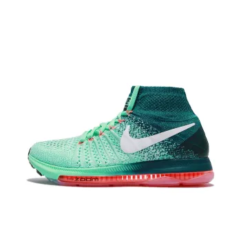 Nike All Out Flyknit Running Shoes Women's Mid-Top Green/White