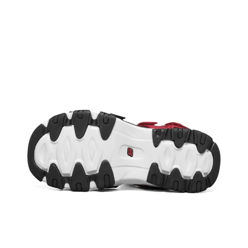 Skechers D'Lites 2.0 Sandals Black/Red/White Women's-3