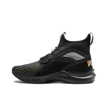 PUMA Anti-Slip Wear-Resistant High-Top Running Shoes Women's Black