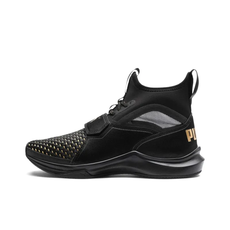 PUMA Anti-Slip Wear-Resistant High-Top Running Shoes Women's Black-0