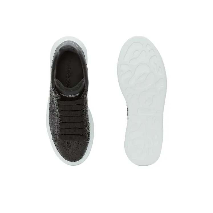 Alexander McQueen Oversized Sneaker Glitter 'Black' Women's-4