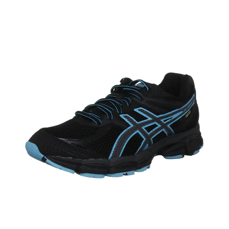 Asics Gel-Cumulus 14 Wear-Resistant Low-Top Running Shoes Women's Black Blue-2