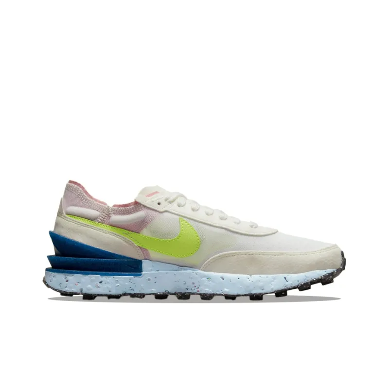 Nike Waffle One Crater Sneakers White/Green/Blue Women's-1