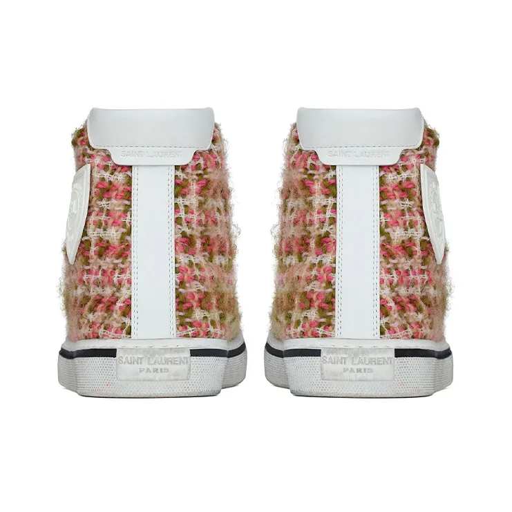 SAINT LAURENT Bedford Tweed High-top Sneakers-3