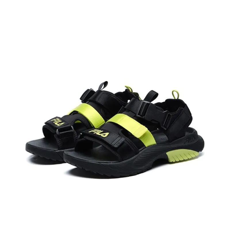 FILA Heritage-FHT Beach Sandals Men's Black Yellow-2